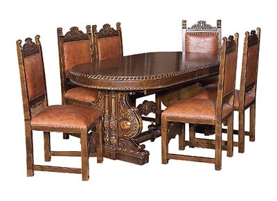 Фабрика Мобекс, Стулья с прямой кожанной спинкой классические Florenta